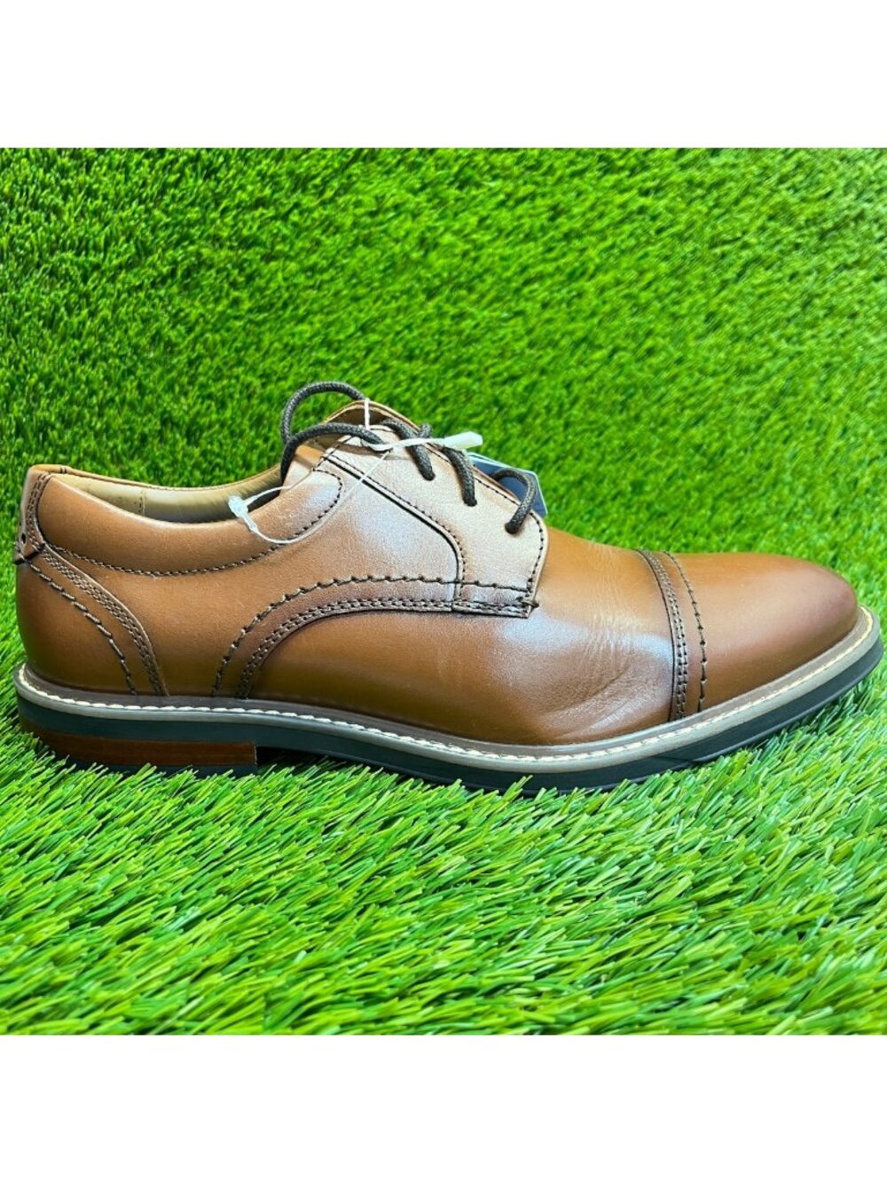 Nunn Bush Westfield Mens Size 8 Brown Casual Classic Cap Toe Oxford Dress Shoes